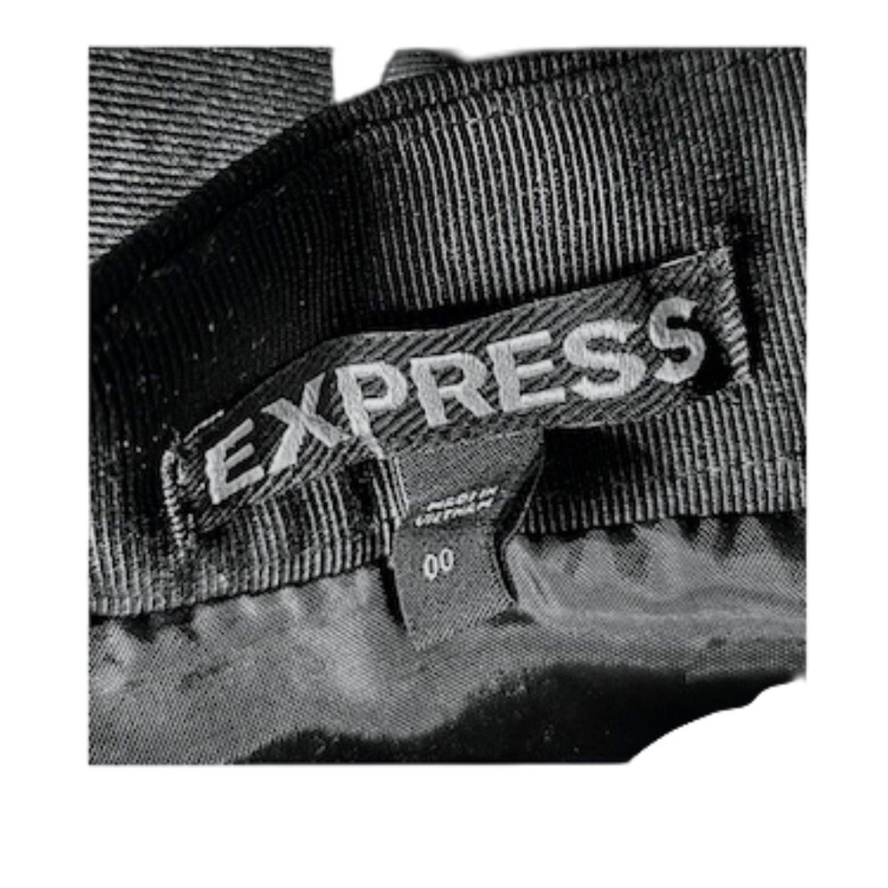 Express Black High Waist Mesh Insert Flare Skirt Size 00 - Picture 5 of 6